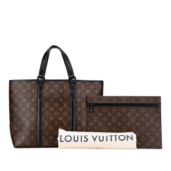 LOUIS VUITTON Black Monogram Leather Tote Bag - Picture 10 of 10
